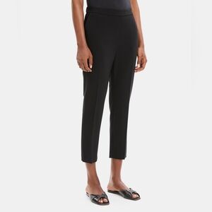 Theory Admiral Crepe Treeca Pull-On Pant In Black Size 12